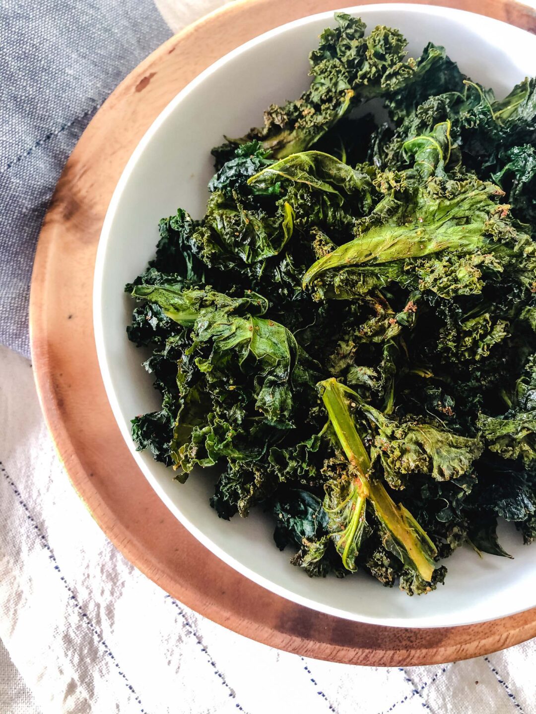 finished kale chips
